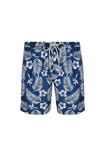 REMSA Ανδρικό σορτς πισίνας με μοτίβο Lang S245 Dark Navy Blue