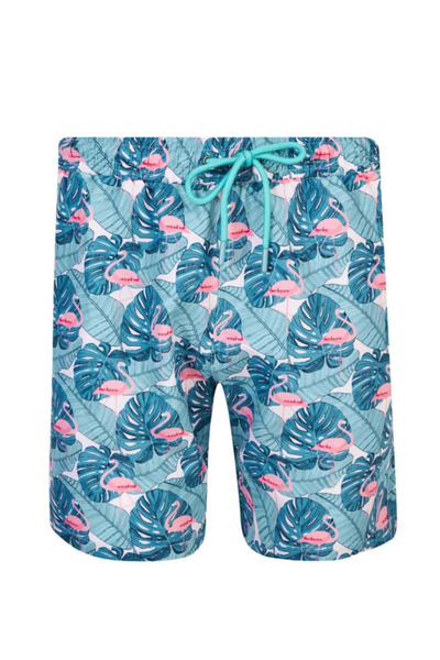 REMSA Ανδρικό σορτς θάλασσας και πισίνας Caleb S241 Mint με σχέδιο