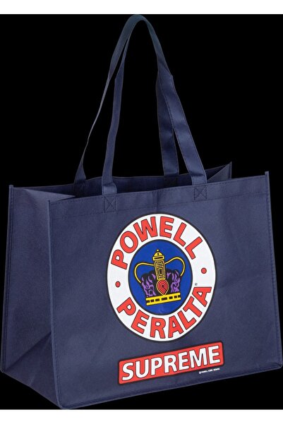 Powell Peralta حقيبة تسوق باول-بيرالتا سوبريم - أزرق داكن، مقاس 16×12 بوصة