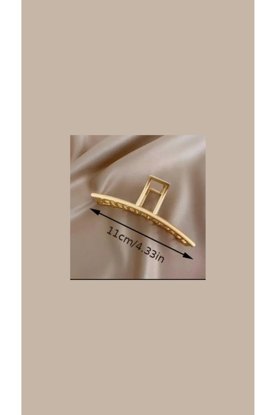 TREND Large Size Gold Metal Long Stick-Shaped Latch Buckle Modern Design Hair Accessory