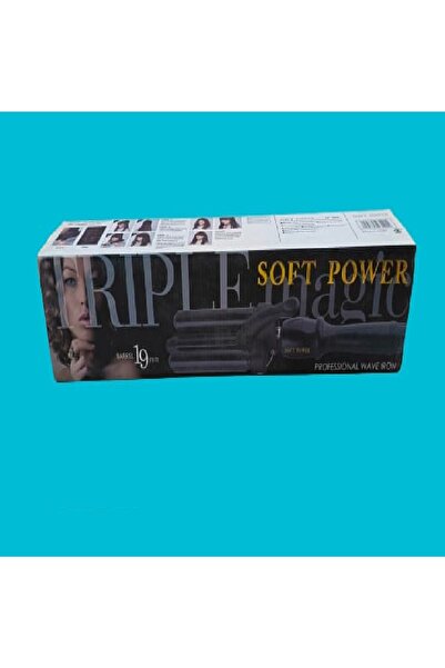 SOFT POWER مكواة تمويج الشعر بثلاث اسطوانات 19مم مع شاشة LCD ودرجة حرارة قابل...