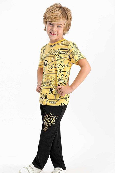 ROLY POLY Rolypoly Rp1663-1 Male Child Short Sleeve Pajamas Set