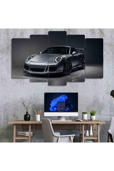 EVLOYA Porsche 911 GT3 RS - 5 Parçalı Araba Tablo