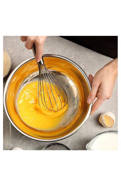 SYN AKSESUAR Set of 3 Whisks, Stainless Steel Wire Whisk, Mixer