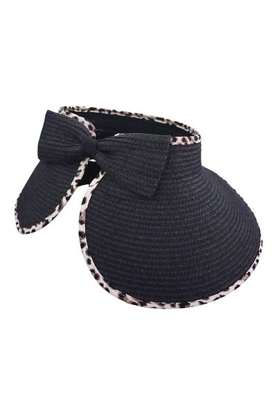 Aware Time Women's Visor Straw Beach Hat