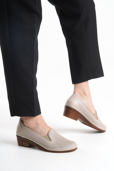 Tamdabu Ayakkabı جلد طبيعي بيج قطع الليزر العظام الوحيد الاحذية Tmd 2025071