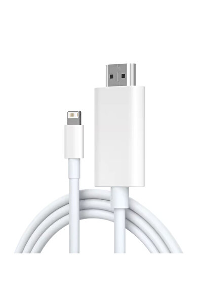 Deppo Trend iPhone X-11-12-13 Mini-14-14 Plus-14 Pro Max Uyumlu Lightning HDMI Çevirici 4K 1080P 2m Dönüştürücü
