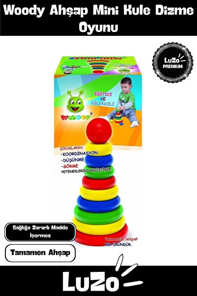 LuZo Premium Seri Eğitici Öğretici Zeka Geliştiren El Göz Koordinasyonu Woody...