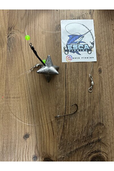 esca fishing 110 GRAM YILDIZ KURŞUN KUMLUK 0.45 FC MİSİNA UZUN PALA BRONZ İĞN...