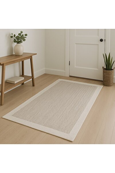 KARAR HALI 80x150 ÖLÇÜSÜNDE BORDÜRLÜ HASIR SİSAL KİLİM