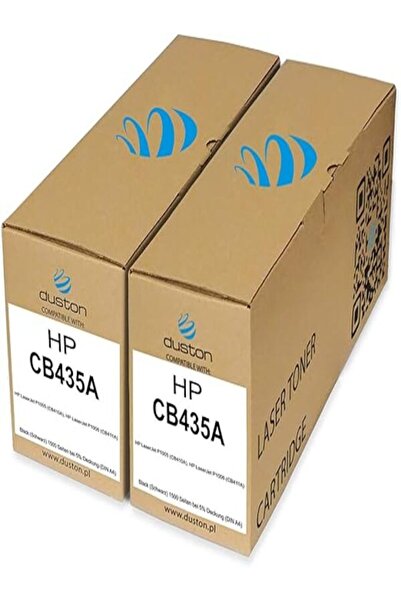 HP CB435A TONER Laserjet P1005 P1006 ile uyumlu 2X CB435A, 35A Siyah AURA TONER