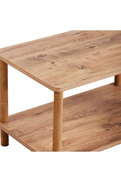 interGO Center Table Rectangular Wooden Legs - Atlantic Pine Pattern