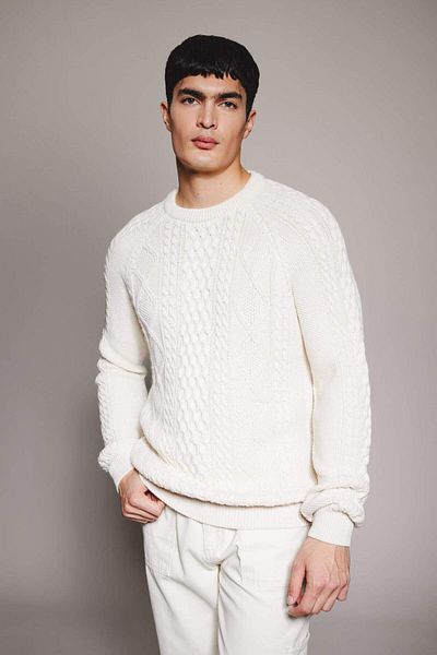 DeFacto Standard Fit Regular Cut Knit Detaillierter Strickpullover mit Rundhalsausschnitt B3290ax23wn