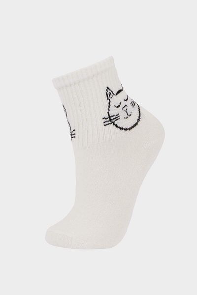 DeFacto Bequeme elastische 5-teilige lange Baumwollsocken für Mädchen E6263a8ns