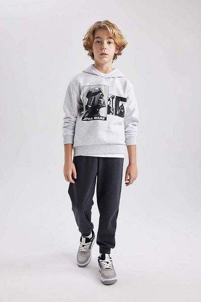 DeFacto Boy's Star Wars Hooded Sweatshirt - Y0134A623Wn