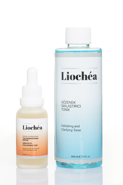 LİOCHEA Aydınlatıcı Leke Karşıtı Arbutın Serum & Gözenek Sıkılaştırıcı Tonik Set