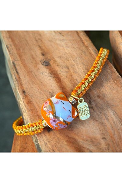 MODA سوار الحظ / سوار الحظ المحبوك من Maneki Neko مع شكل قطة / تصميم مخصص مصن...