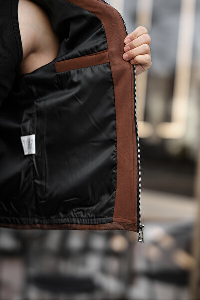 gm giyimarket Велурено мъжко кожено яке