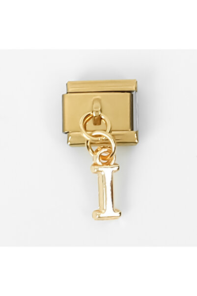 yfhobi Çelik İtalyan Bileklik Charmı, 1 Adet Paslanmaz Çelik Kulplu Harf Char...