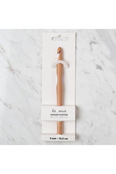 Marsilyan لا ميا وايتوود 9 ملم 15.5 سم خشب صوف كروشيه