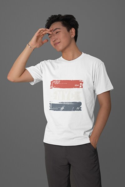 Butik ΓΥΝΑΙΚΕΙΟ/ΑΝΔΡΙΚΟ 100% ΒΑΜΒΑΚΙ NYC TRANSFER ΜΕ ΣΤΑΙΡΕΜΕΝΟ ΣΤΑΙΡΕΜΕΝΟ ΣΧ...