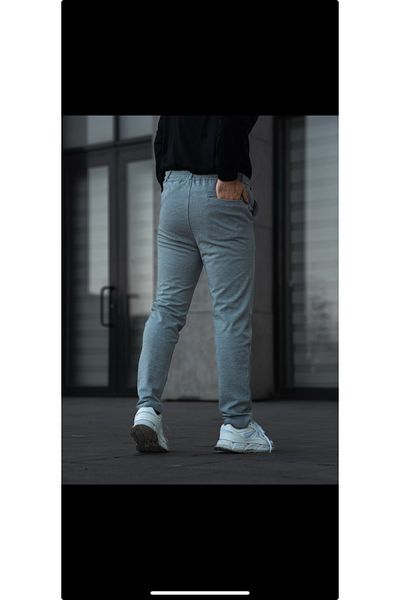 thekaplan Jagger Pants Classic Lycra Lace Detailed Men's Gray Jogger Fabric Trousers