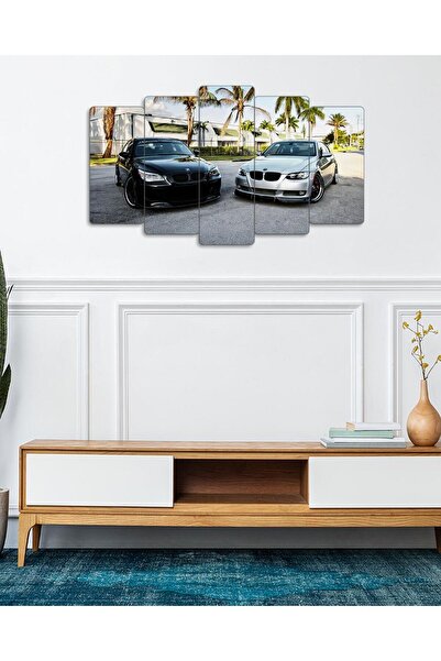 EVLOYA BMW M5 E60 & BMW E92 Coupe - 5 Parçalı Araba Tablo