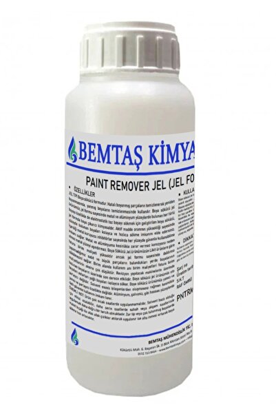 BEMTAŞ KİMYA METAL VE ALÜMİNYUM ÜZERİNDEN JEL BOYA SÖKÜCÜ