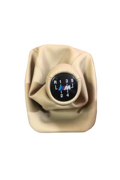 gkl E36 Gear 3 Series مقبض جلد بيج 5 أمامي - موديل 90-2000