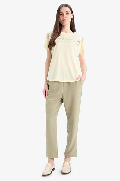 DeFacto Straight Fit Basic Straight Aerobin Trousers with Pockets E6769Ax25Sp