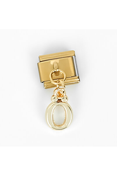 yfhobi Çelik İtalyan Bileklik Charmı, 1 Adet Paslanmaz Çelik Kulplu Harf Char...