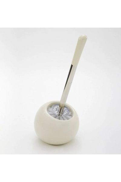froyalife Fame Kitchen Ceramic Round Cream Βούρτσα Τουαλέτας Βούρτσα WC