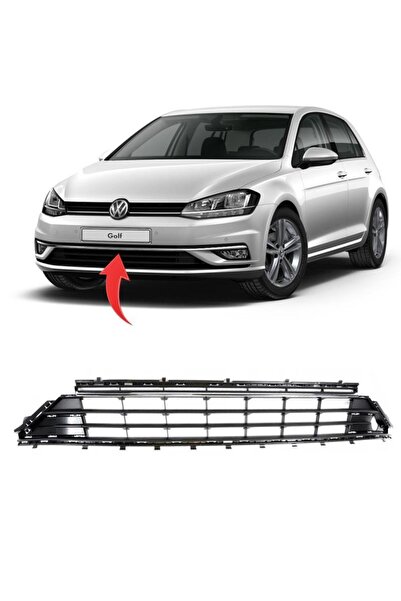 gkl Vw Golf 7.5 Ön Tampon Orta Izgara Kromlu 2017-2020 5G0853671G