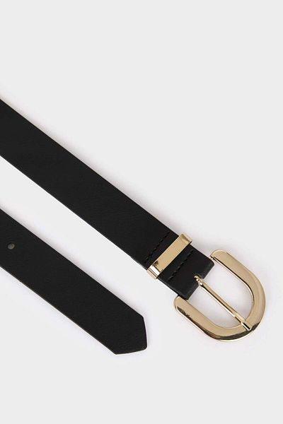 DeFacto Women's Oval Buckle Faux Leather Jean Belt E6744Axns