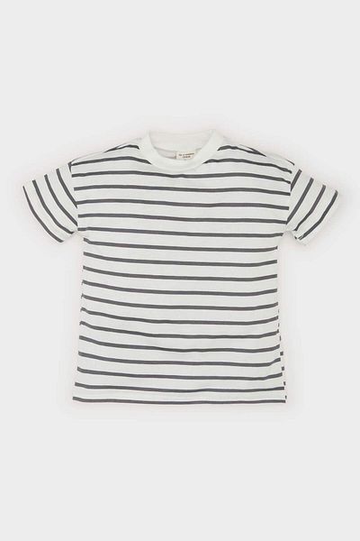 DeFacto Baby Boy Crew Neck Striped Short Sleeve T-Shirt E6740A525Sm