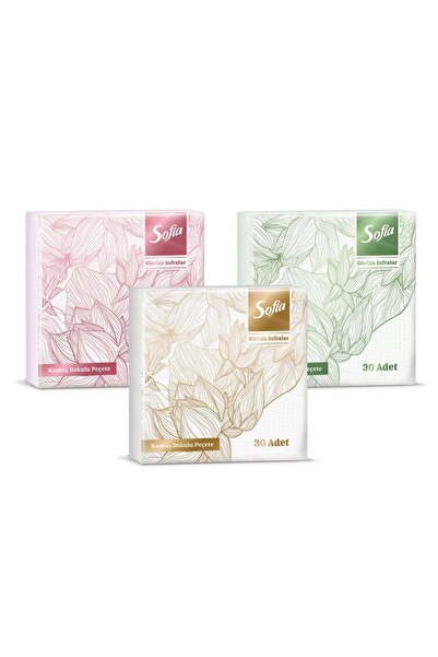 ZAYKA Sofia Kumaş Dokulu Peçete Pembe 30'lu