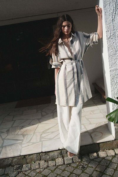 H&M Linen-blend Shirt Dress