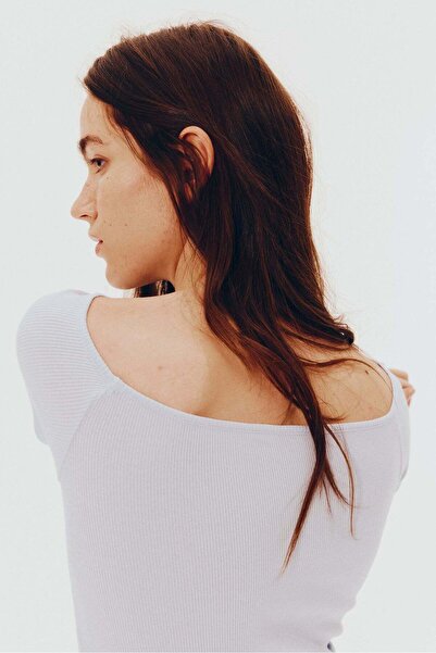 H&M Ribbed boat-neck top