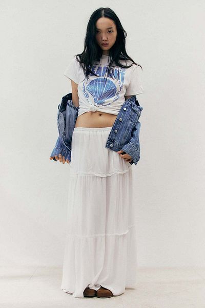 H&M Crinkled Maxi Skirt