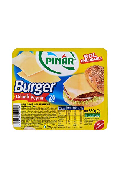ZAYKA Pınar Burger Dilimli Peynir 350 G