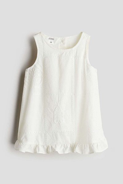H&M Embroidery-detail cotton dress