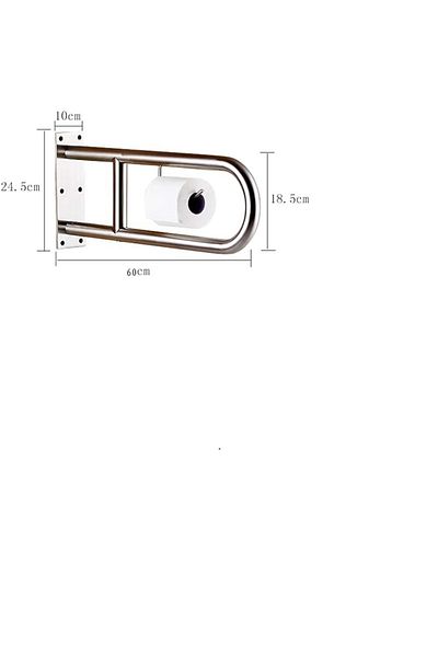 GENERAL 60cm Foldable Grab Bars for the Elderly with Tissue Holder
