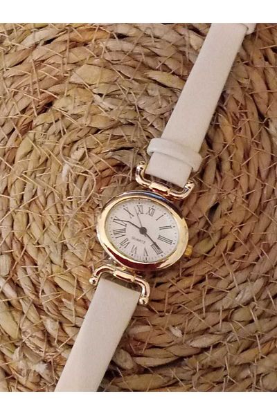 Brality (Beige) Leather Strap Special Series Women's Beige Color Minimal Wrist Watch 0057
