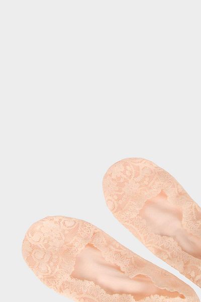 DeFacto Women's Lace Premium Ballerina Socks E8650Axns