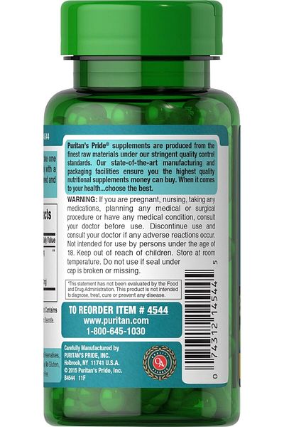 Puritan's Pride Ginkgo Biloba Standardized Extract 120 mg-100 Capsules