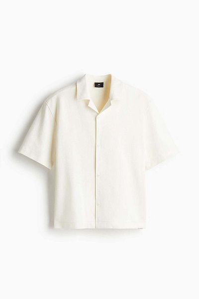 H&M Loose Fit Brushed Resort Shirt
