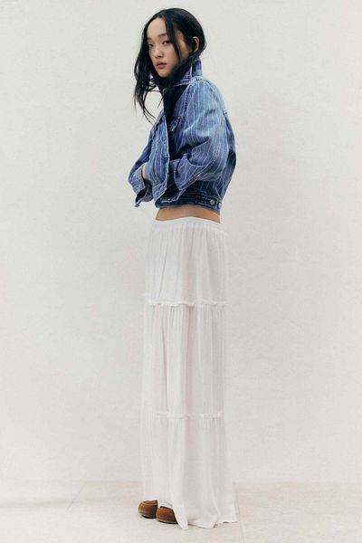H&M Crinkled Maxi Skirt