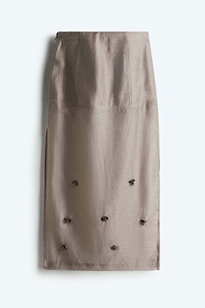 H&M تنورة شفافة مزينة