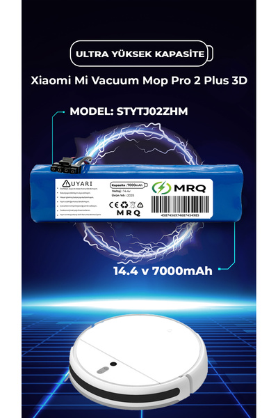 MRQ Xiaomi Mi Vacuum Mop Pro 2 Plus 3D Robot Süpürge Bataryası (Ultra Yüksek ...