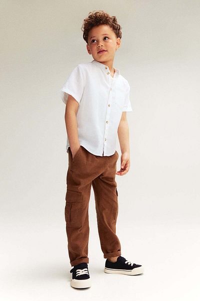 H&M Linen-blend grandad shirt